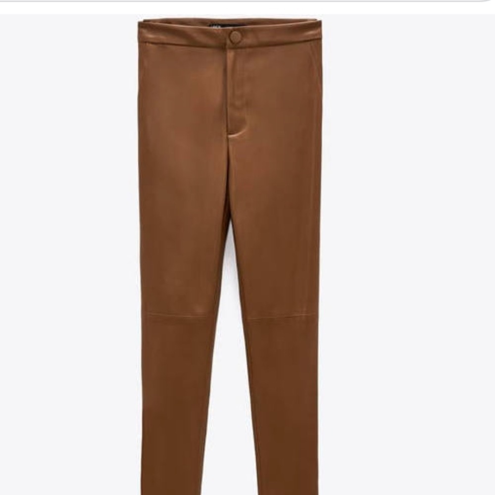 zara faux leather pants